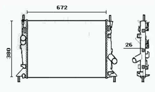 Радиатор системы охлаждения двигателя EQUAL QUALITY RM0583