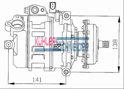 компрессор кондиционера VW 8406811 KUHLER SCHNEIDER