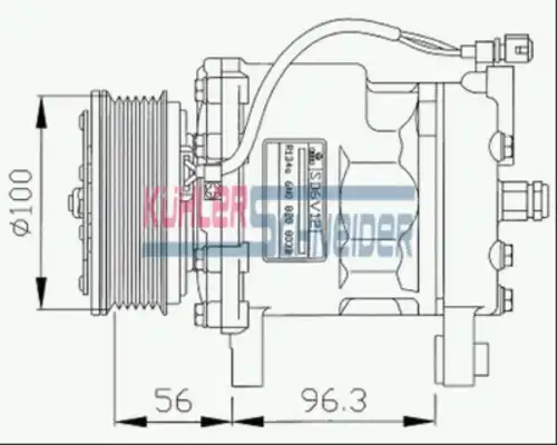 компрессор кондиционера VW 8402401 KUHLER SCHNEIDER