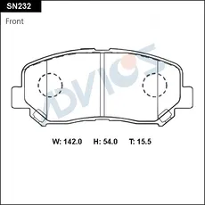 Дисковые тормозные колодки ADVICS SN232