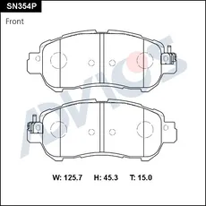 Тормозные колодки дисковые ADVICS SN354P