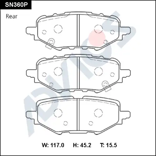 SN360P Дисковые тормозные колодки ADVICS