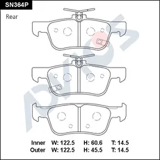 Тормозные колодки дисковые ADVICS SN364P