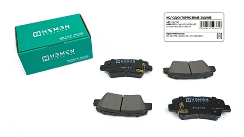 Тормозные колодки дисковые HEMEN HBP151