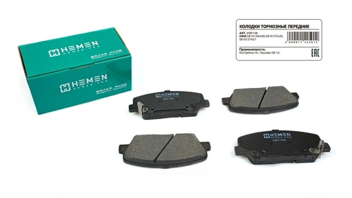 Тормозные колодки дисковые HEMEN HBP108