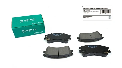 Тормозные колодки дисковые HEMEN HBP102