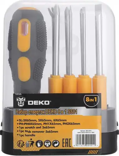 Набор отверток DEKO 8 в 1 SS01 065-0570