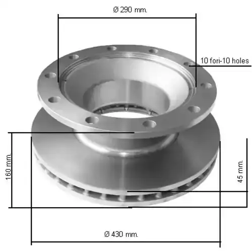 Тормозной диск TECHNO BRAKE 960355