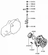 Диск сцепления KIA 4110028021