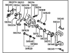 Суппорт тормозной KIA 5831035A01
