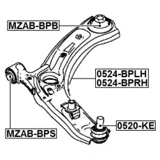 Рычаг подвески FEBEST MZAB-BPS