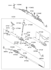Рулевой наконечник KIA 57724-2B000