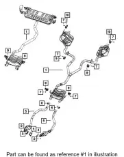 глушитель 68381485AG CHRYSLER