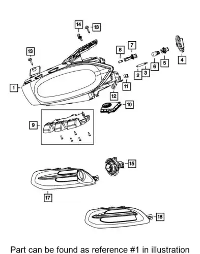 Фара CHRYSLER 68083911AG