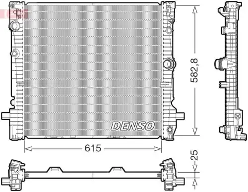 Радиатор системы охлаждения двигателя DENSO DRM05124