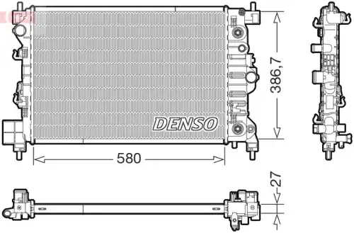 Радиатор системы охлаждения двигателя DENSO DRM20131