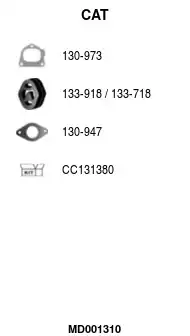 Катализатор MD001310 FA1
