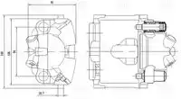 Суппорт тормозной TRIALLI CF 103559 передняя ось слева