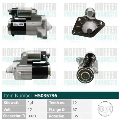 Стартер HOFFER H5035736