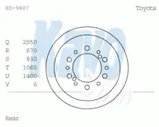 Тормозной барабан KAVO PARTS BD-9607