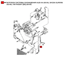 Патрубок системы охлаждения WEPTR373 WENDERW