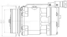 компрессор кондиц.! 1PK\ DAF 95 XF 12.6D 97> LCAC 2802 LUZAR