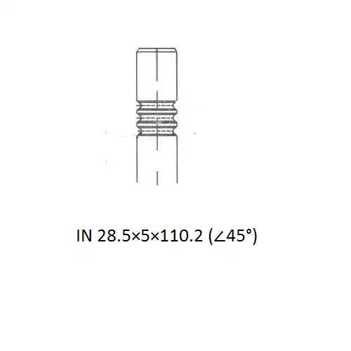 КЛАПАН ДВС IN 28.4 5 110.2 VAG 1.0/1.4 TSI (CHZB,CHPA,CHPB,CXSA,CPTA,CXSB) 12- Z17475R ZIKMAR