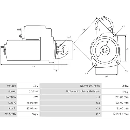 Стартер ZIKMAR Z28560R
