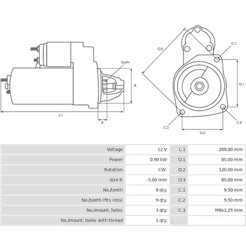 Стартер ZIKMAR Z28563R