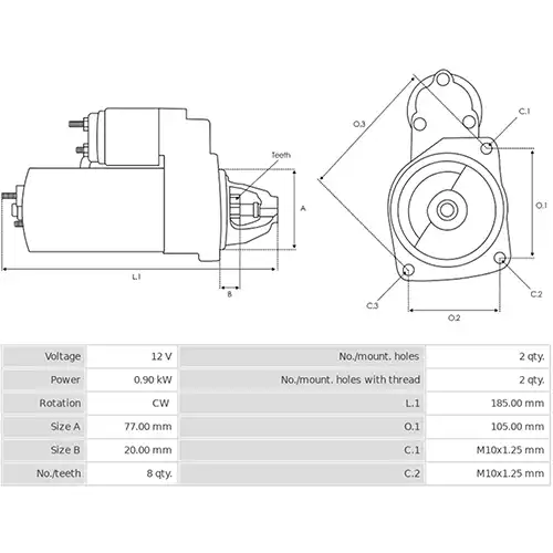 Стартер ZIKMAR Z28569R
