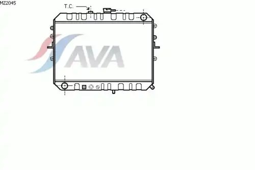 Радиатор системы охлаждения двигателя AVA MZ2045