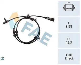 Датчик ABS FAE 78435
