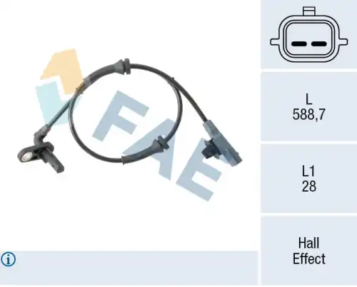 Датчик ABS FAE 78505