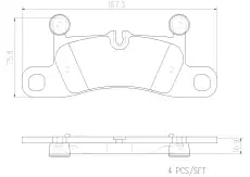 Тормозные колодки дисковые BREMBO P65027N