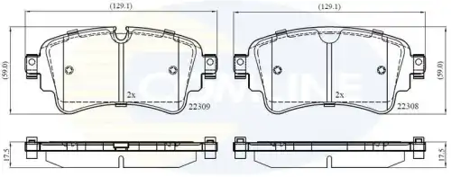 Тормозные колодки дисковые COMLINE CBP02362