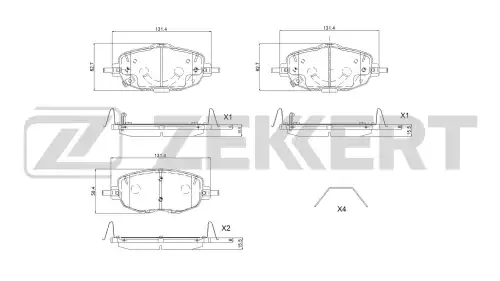 Тормозные колодки дисковые ZEKKERT BS-1325