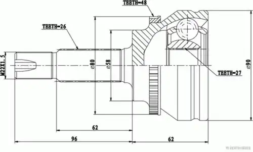 ШРУС HERTH+BUSS J2822140