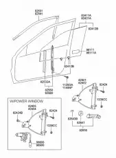 Стеклоподъемник двери 82403-25210 HYUNDAI