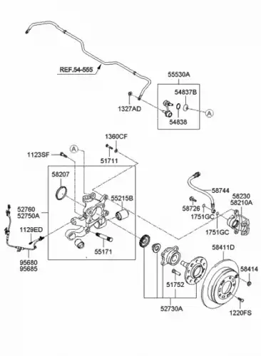 Тормозной шланг 58744-3L000 HYUNDAI