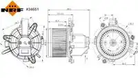 Вентилятор отопителя NRF 34651
