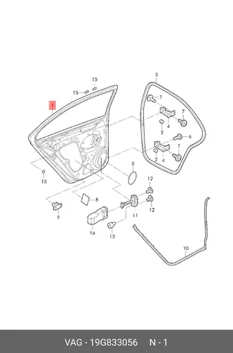 Дверь L19G833056 VAG