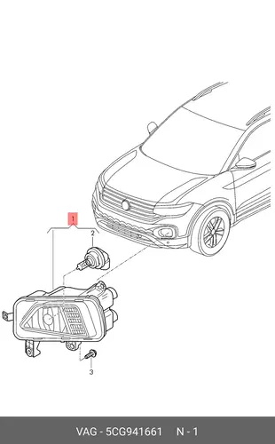 Фара противотуманная VAG L5CG941661