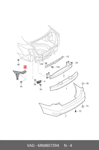 Направляющий профиль L6RM807394 VAG