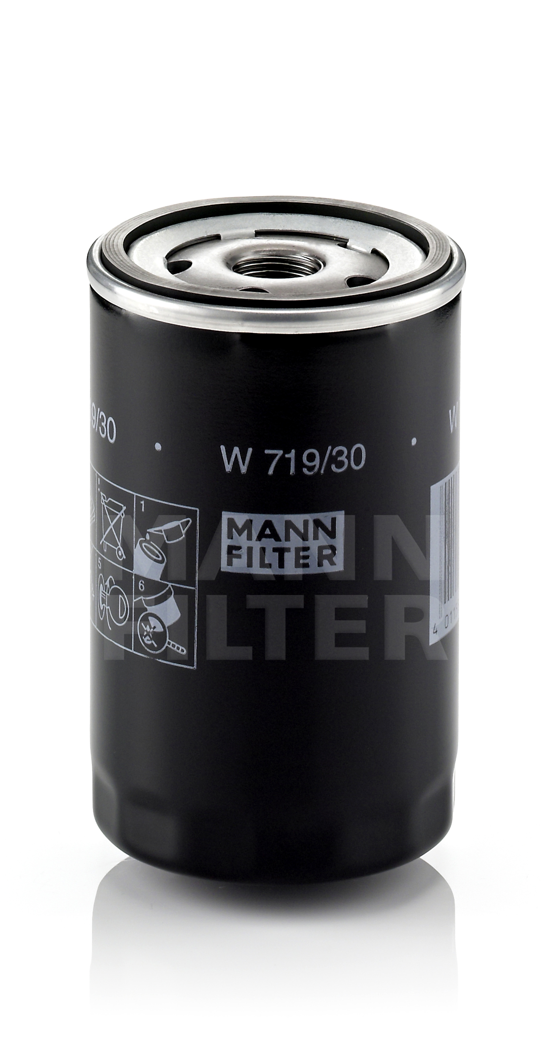 Фильтр масляный MANN-FILTER W 719/30 VW Golf/Passat/Sharan, Audi A4/A6/A8/S6 1.6-2.8 91>