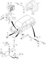 Датчик ABS KIA 0K553-43-712B