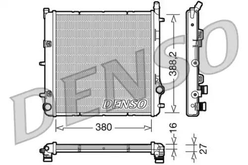 Радиатор системы охлаждения двигателя DENSO DRM21005