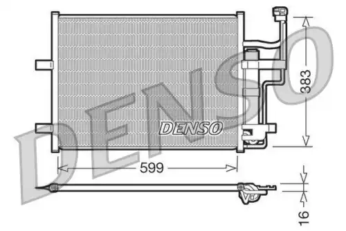 Радиатор кондиционера (конденсатор) DENSO DCN44003