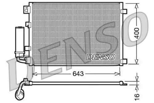 Радиатор кондиционера (конденсатор) DENSO DCN46002