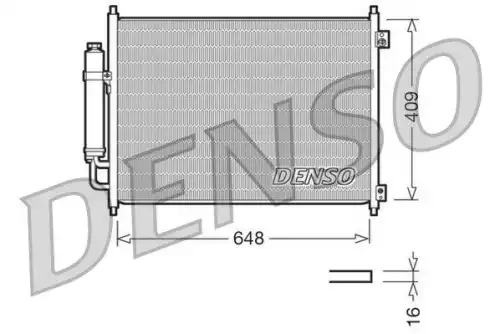 Радиатор кондиционера (конденсатор) DENSO DCN46001
