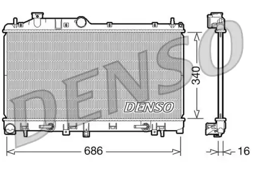 Радиатор системы охлаждения двигателя DENSO DRM36009